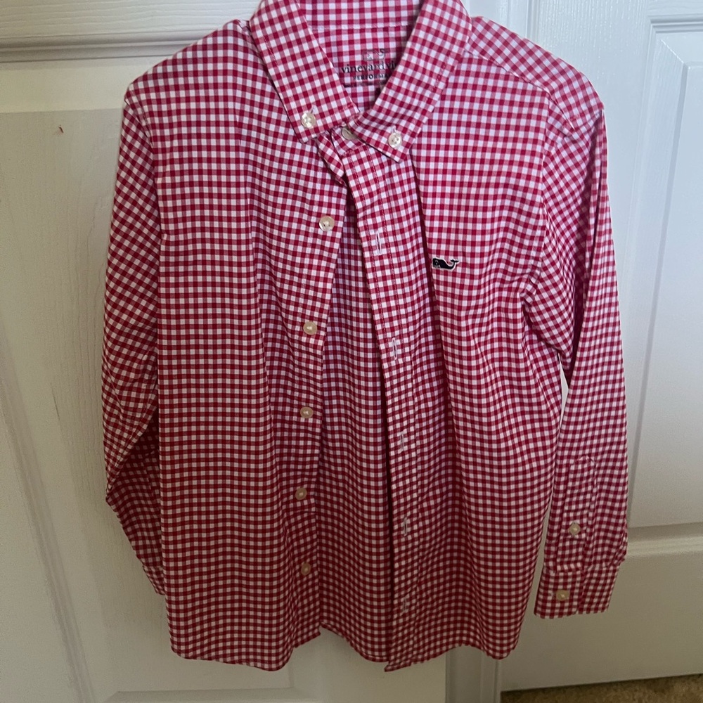 Vineyard Vines Red Casual Button Down Shirt